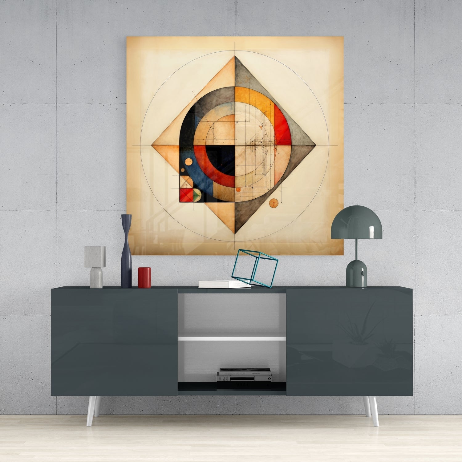 Shapes Glass Wall Art|| Designer&
