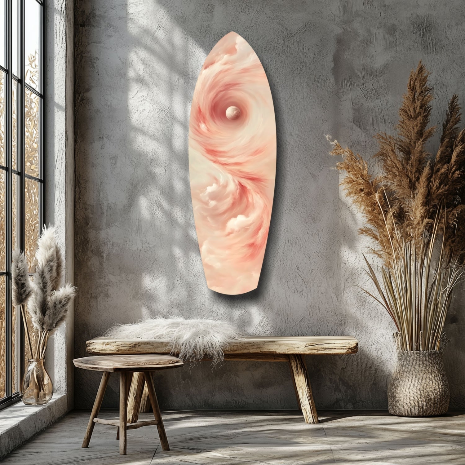 Pinky Swirl Glass Wall Art