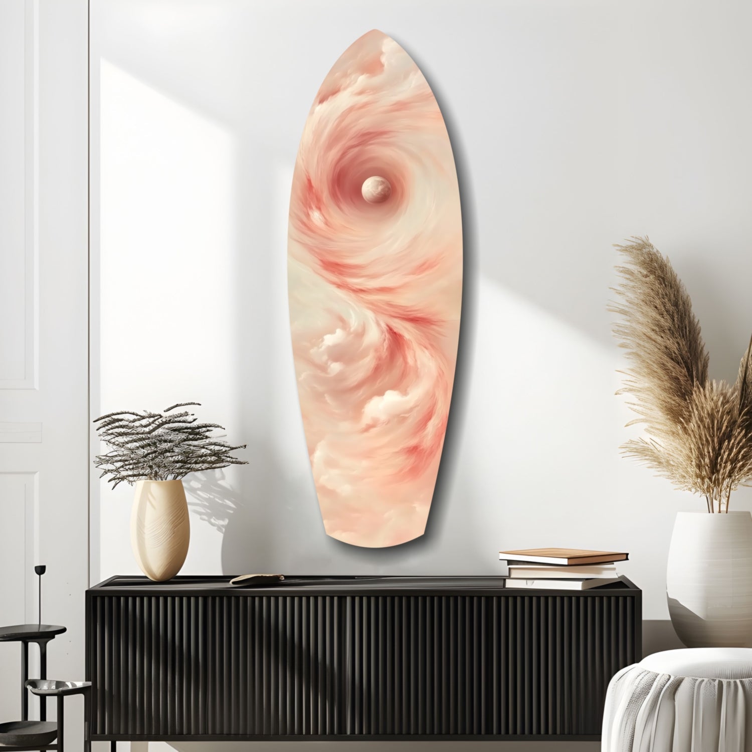 Pinky Swirl Glass Wall Art
