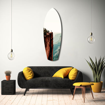 Red Rock Canyon Lone Hiker Glass Wall Art