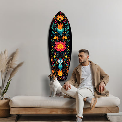 Fox and Rabbit Glass Wall Art