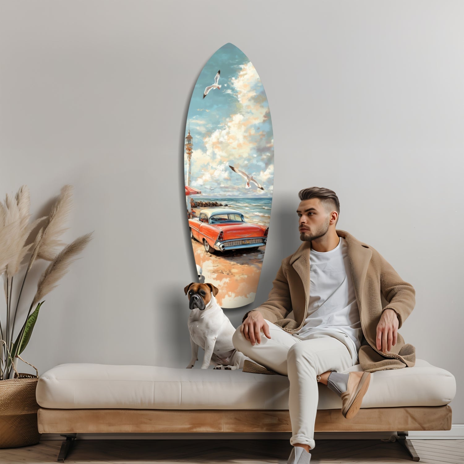 Timeless by the Sea Glass Wall Art