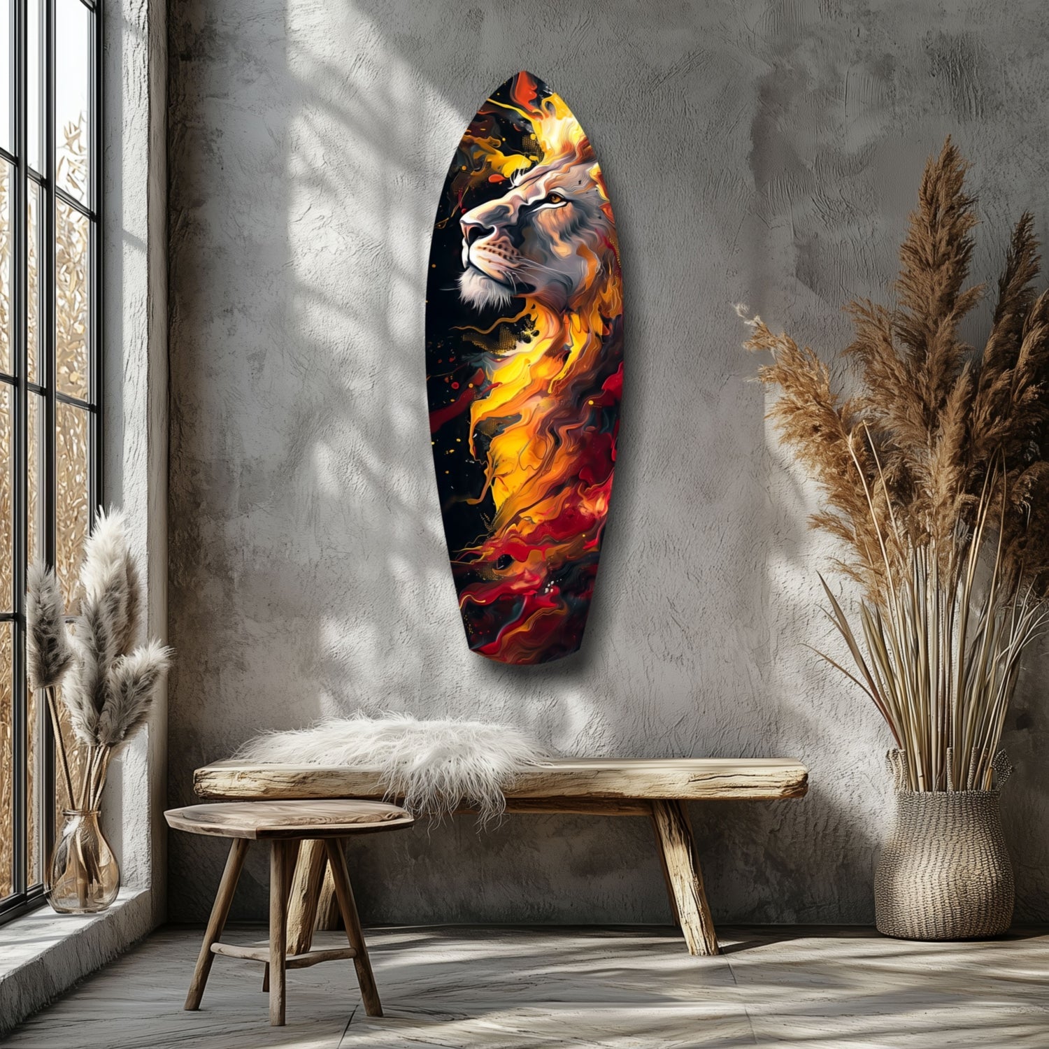 Lion Pride V4 Glass Wall Art