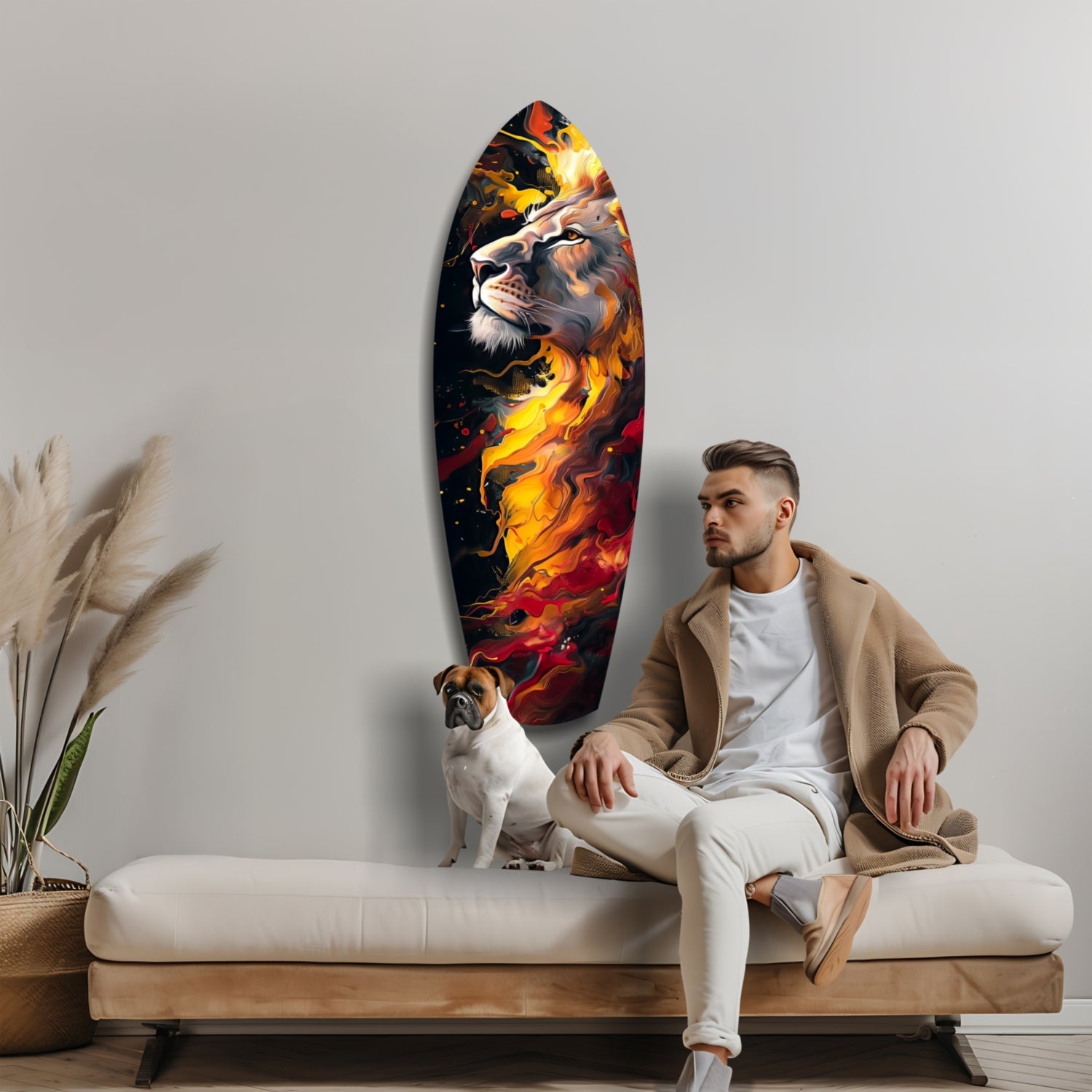 Lion Pride V4 Glass Wall Art
