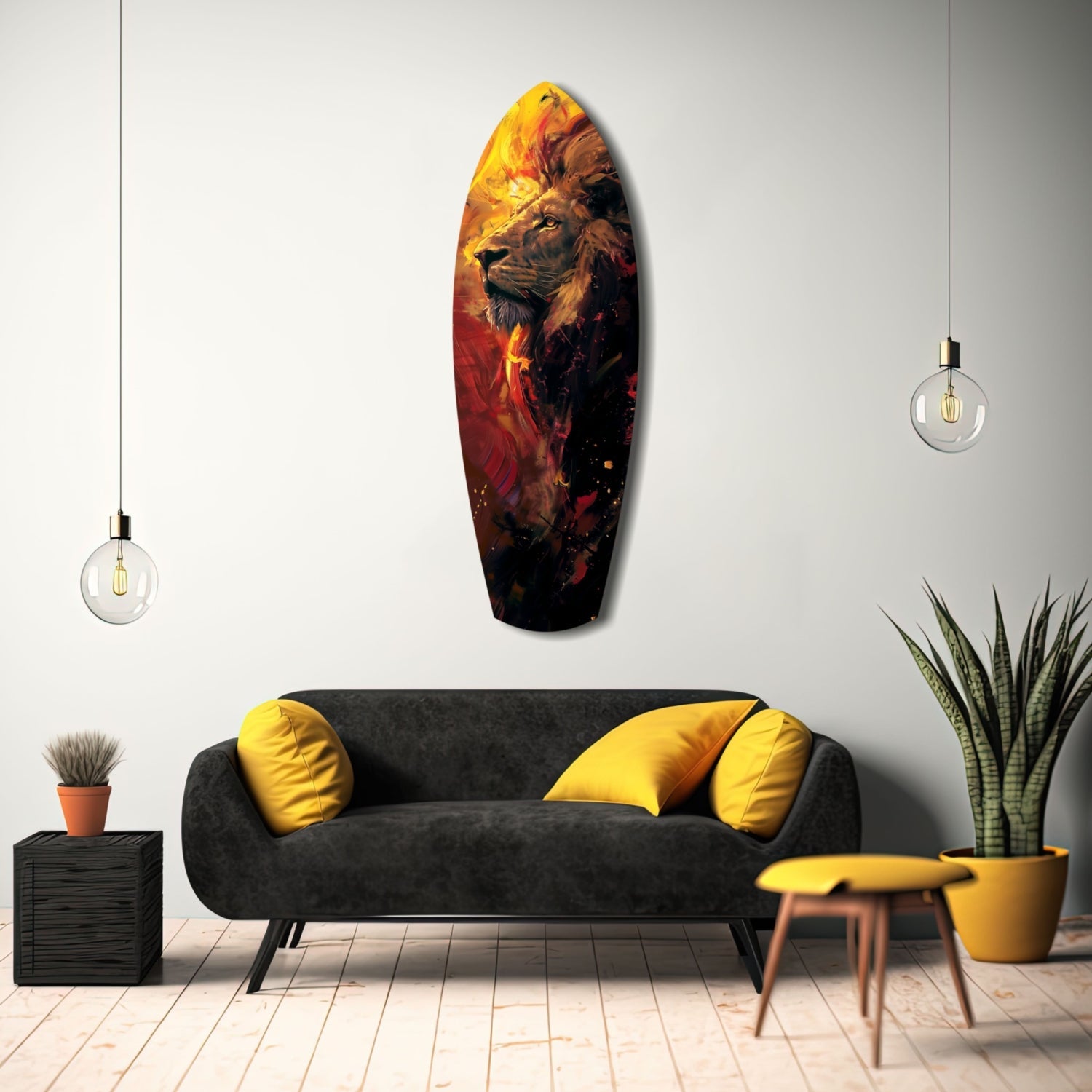 Lion Pride V6 Glass Wall Art