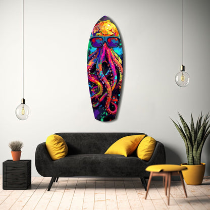 Mr Octopus Glass Wall Art