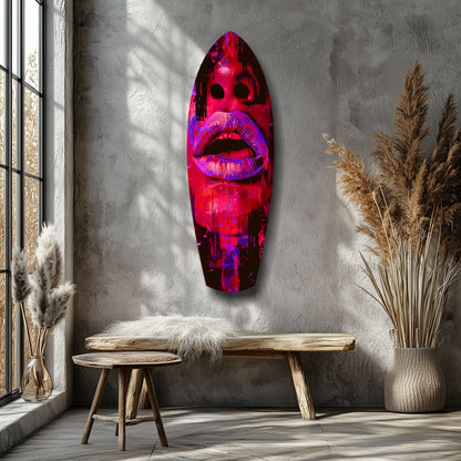 Colorful Lips V5 Glass Wall Art