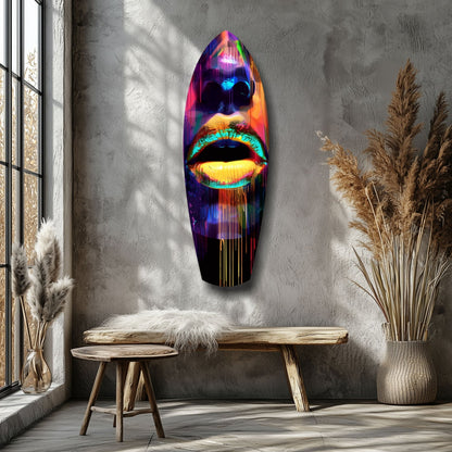 Colorful Lips V15 Glass Wall Art