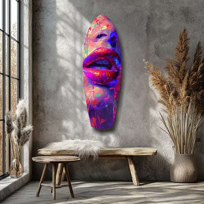 Colorful Lips V17 Glass Wall Art