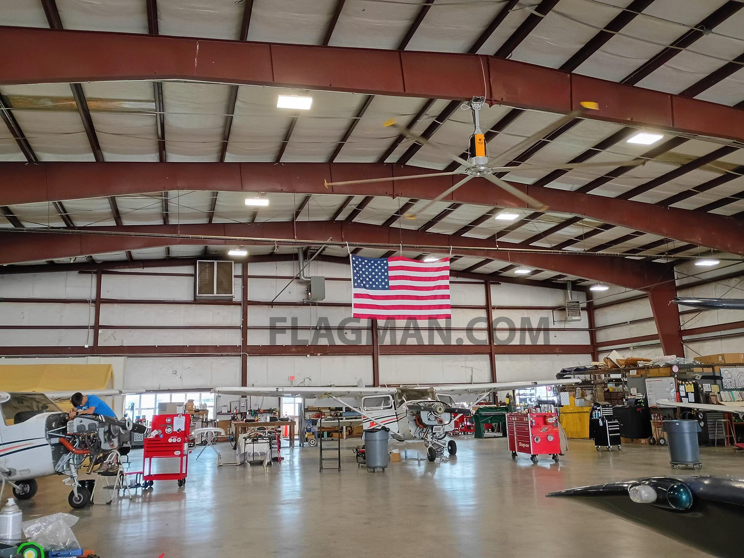WallSafe™ Nylon Wall-Mounted American Flag | Reinforced Edge Grommets | Made in USA