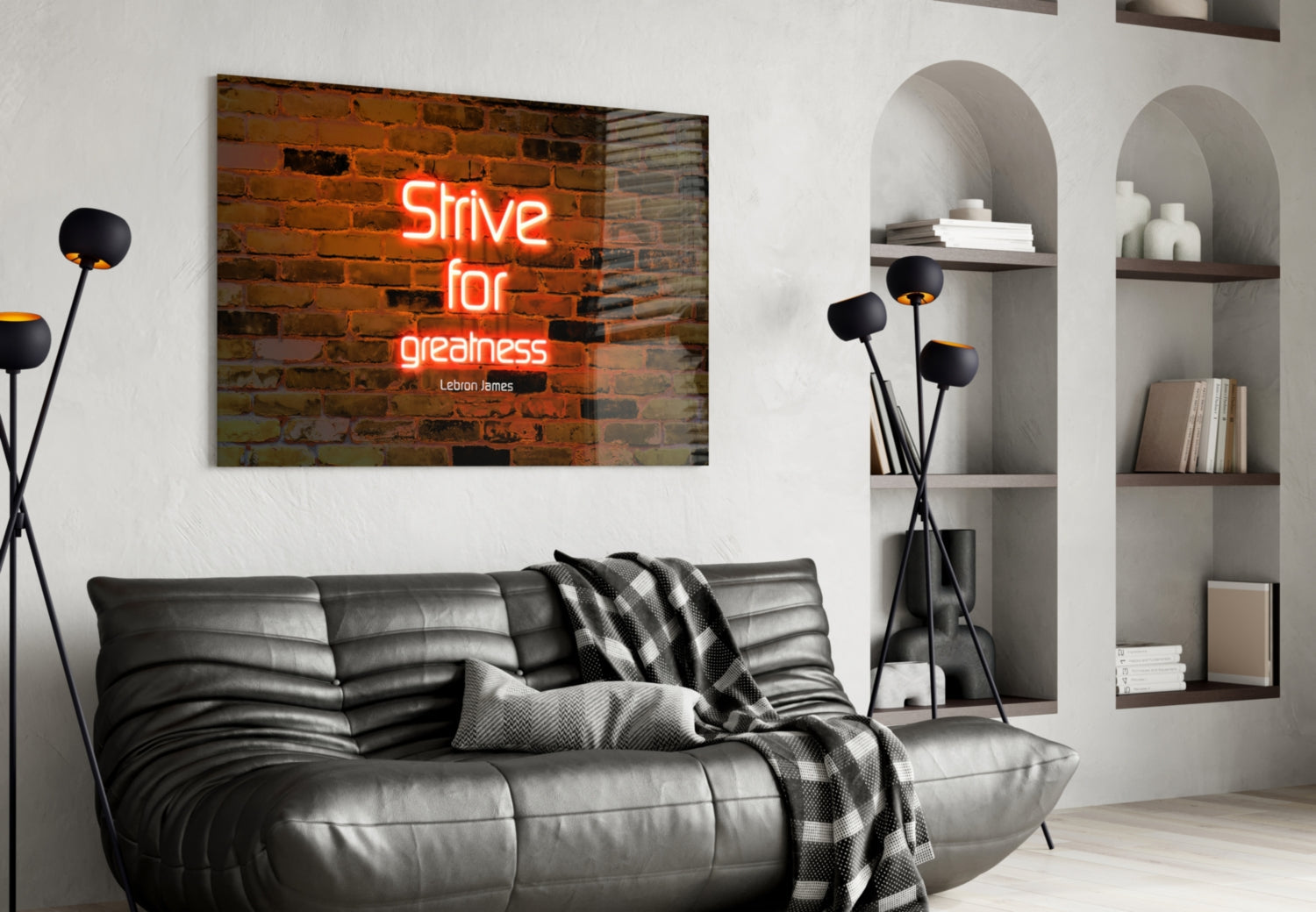 Words of a Basketball Champion Glass Wall Art