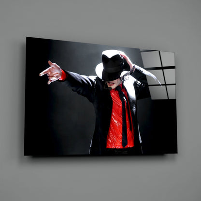 Sequined Glove Dancer Glass Wall Art
