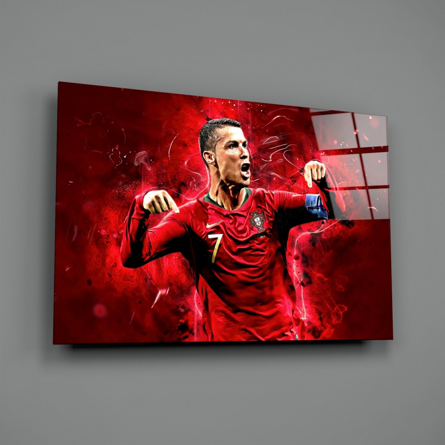 Red Kit Victory Roar Glass Wall Art