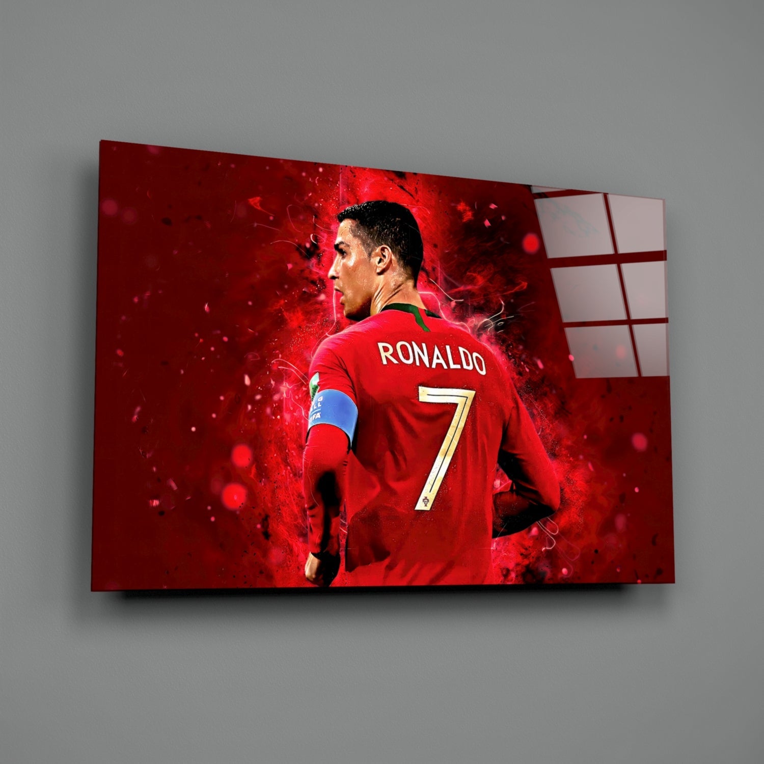 Number Seven Back View Glass Wall Art