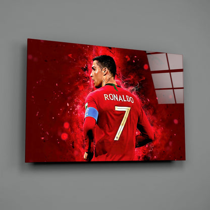Number Seven Back View Glass Wall Art
