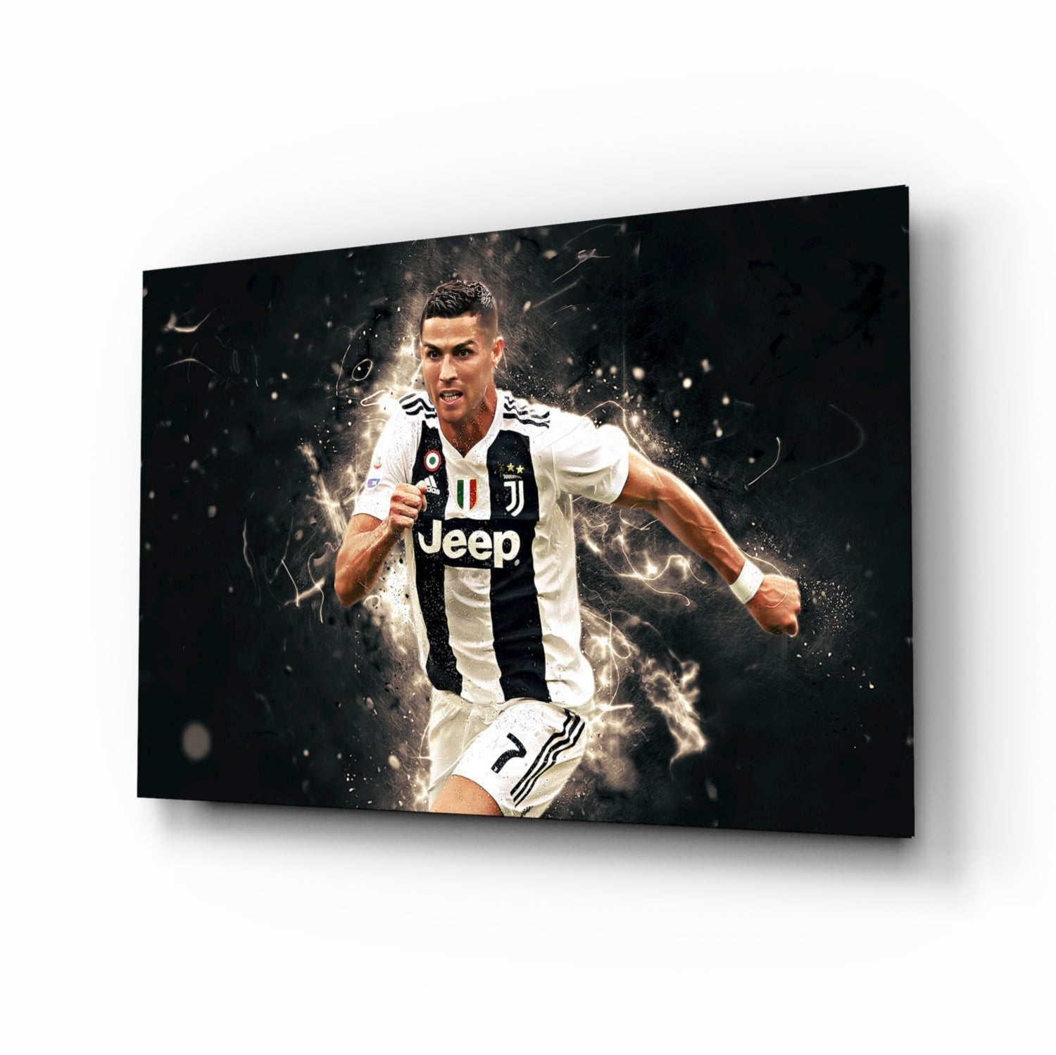 Striped Jersey Sprint Glass Wall Art