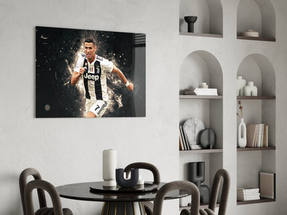 Striped Jersey Sprint Glass Wall Art
