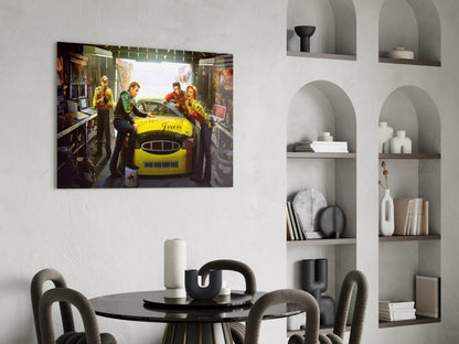 Retro Icons at the Garage Glass Wall Art
