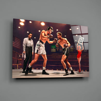 Retro Screen Legends Box Glass Wall Art