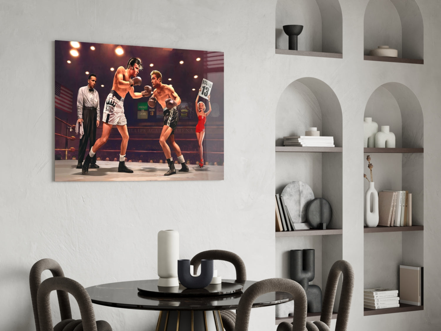 Retro Screen Legends Box Glass Wall Art