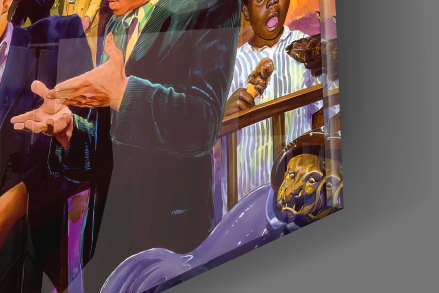 Retro Icons at the Theme Park Glass Wall Art