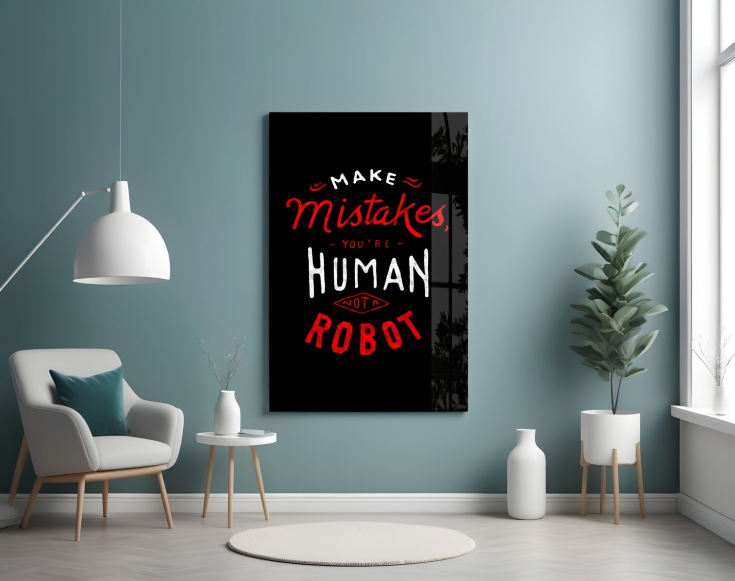 Make Mistakes Glass Wall Art