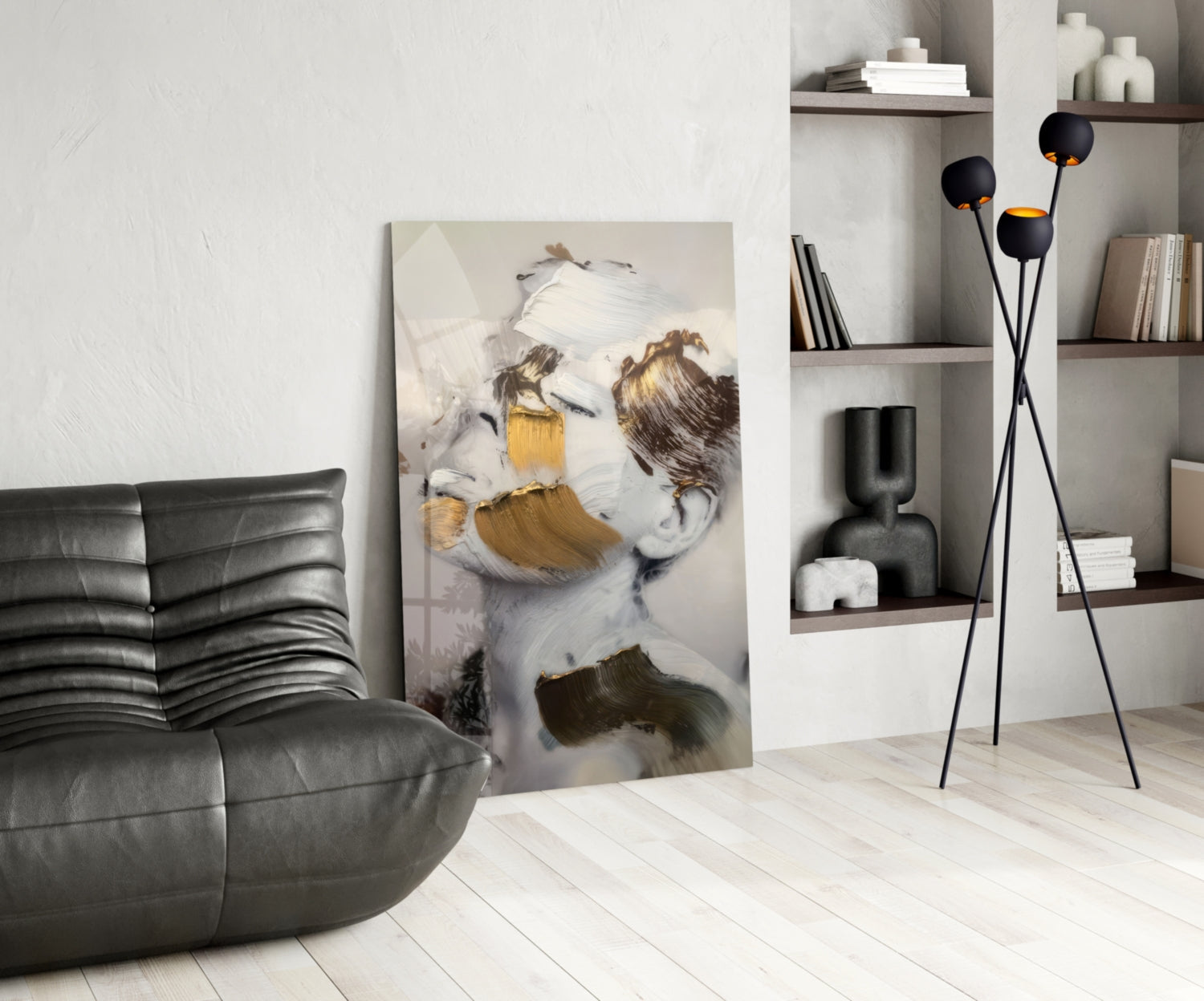 Brushed Face Glass Wall Art