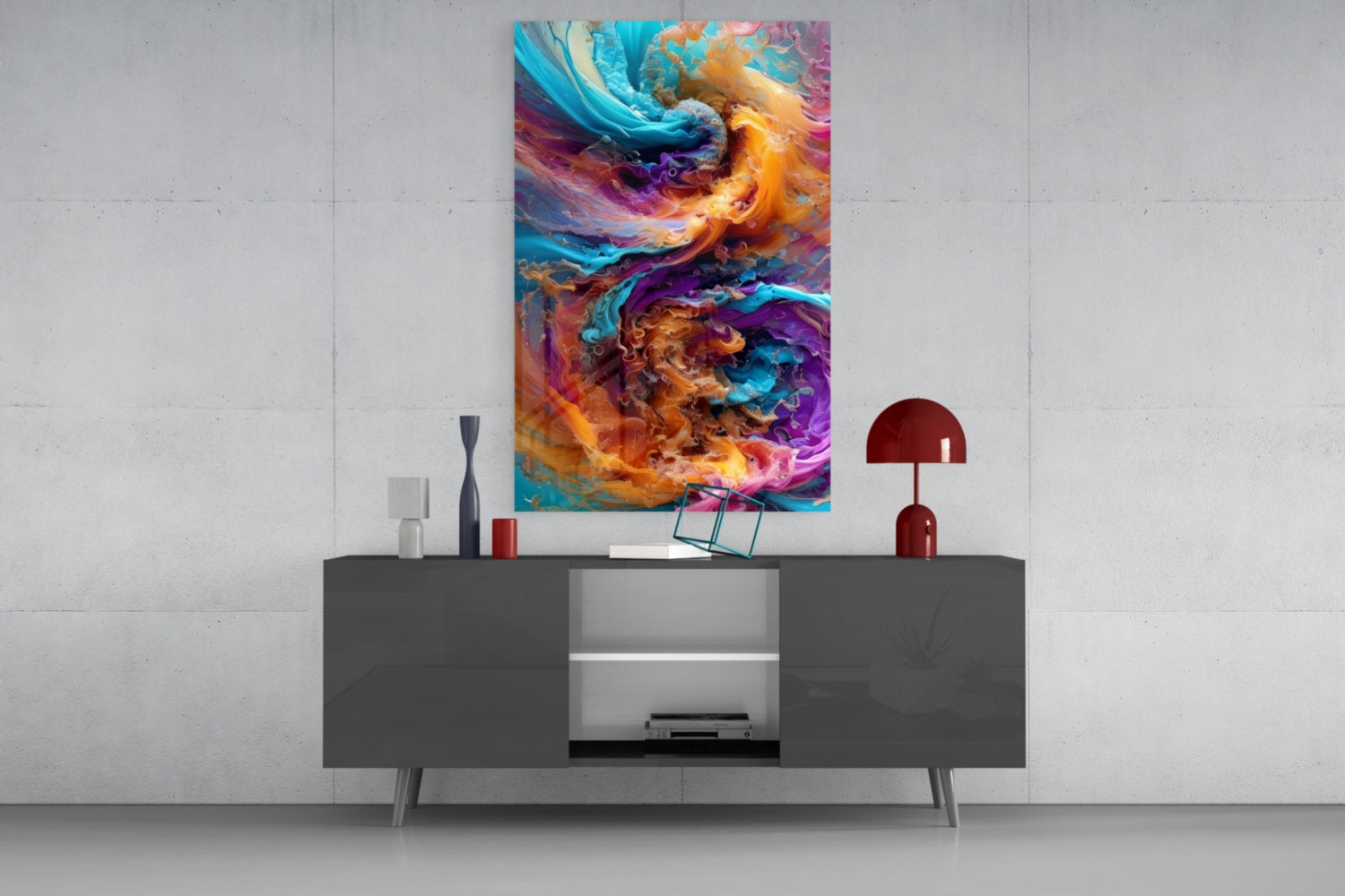 Color Dance Glass Wall Art