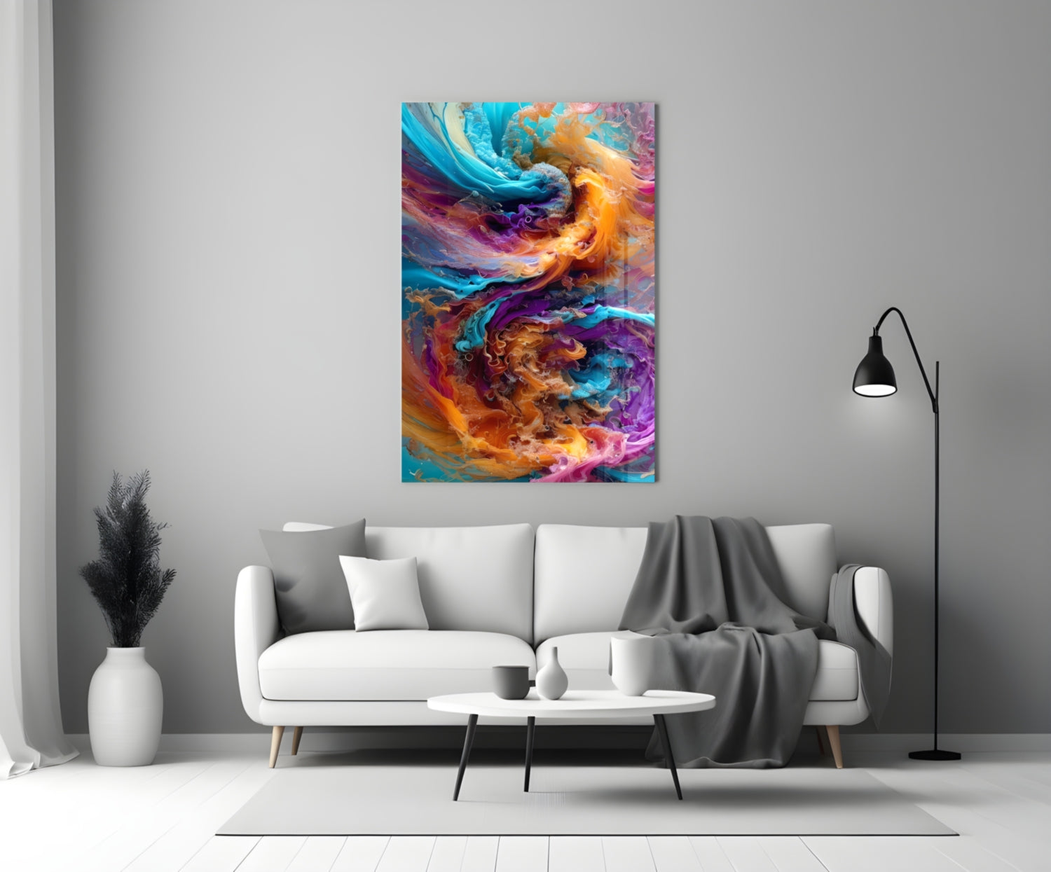 Color Dance Glass Wall Art