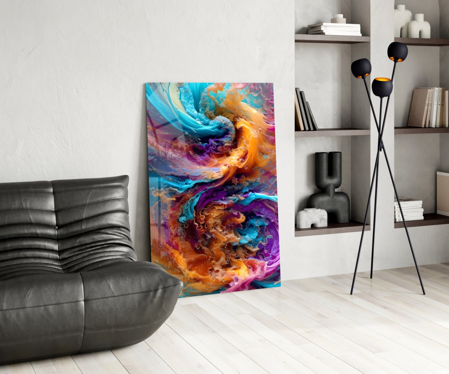 Color Dance Glass Wall Art