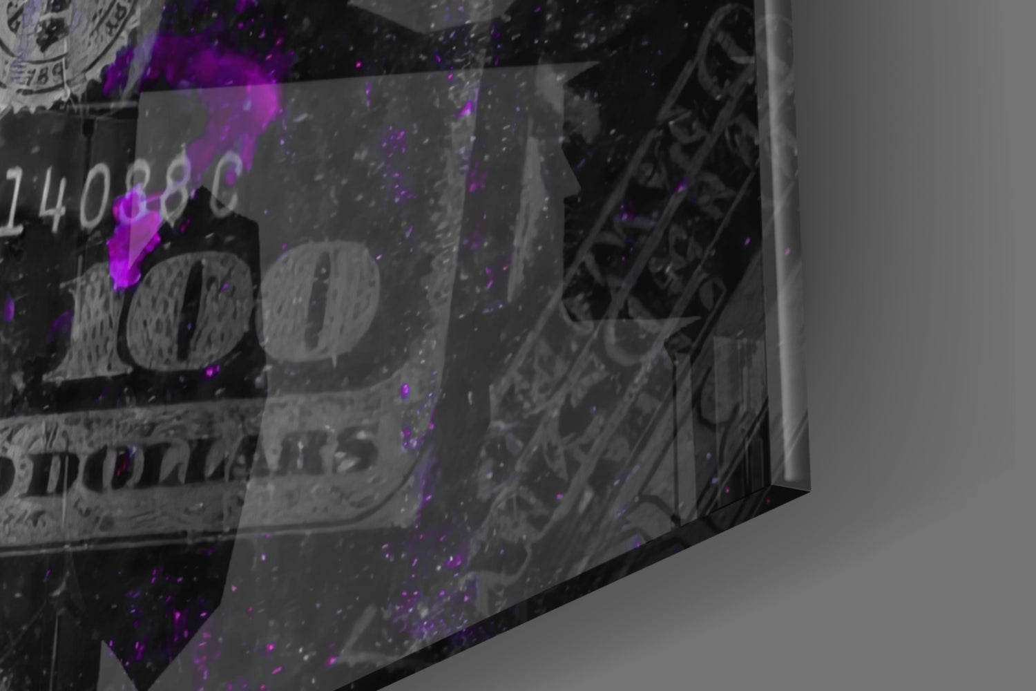 Dollars Glass Wall Art