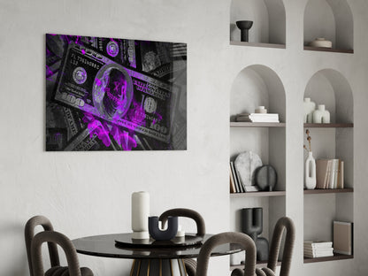 Dollars Glass Wall Art