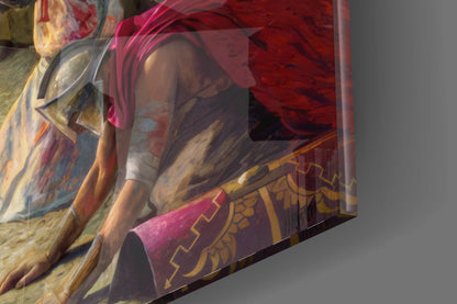 Golden Robe Among Soldiers Jesus Glass Wall Art