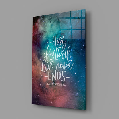 Faithful Love Glass Wall Art