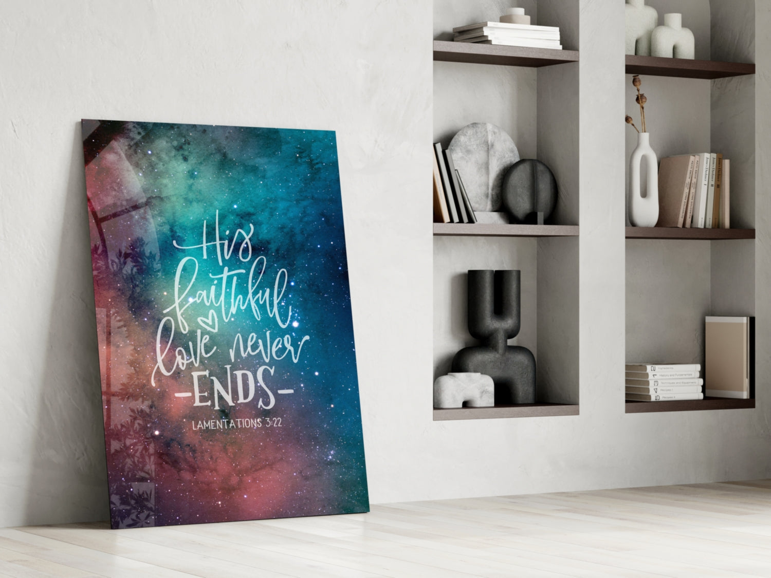 Faithful Love Glass Wall Art