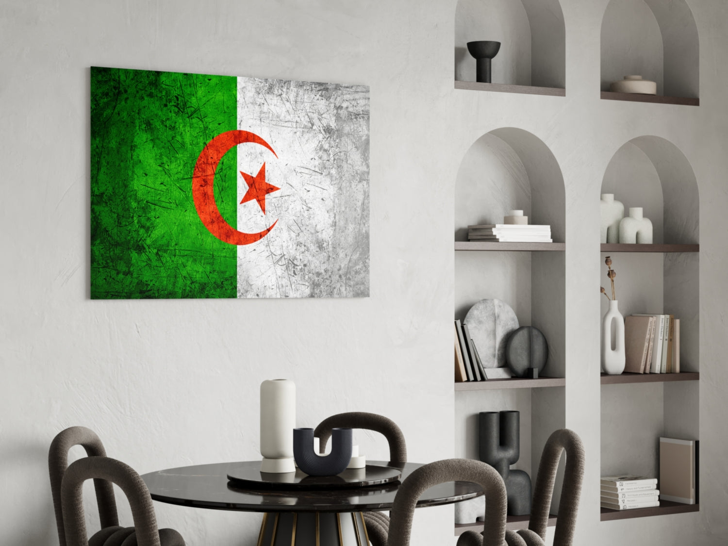 Flag of Algeria Glass Wall Art