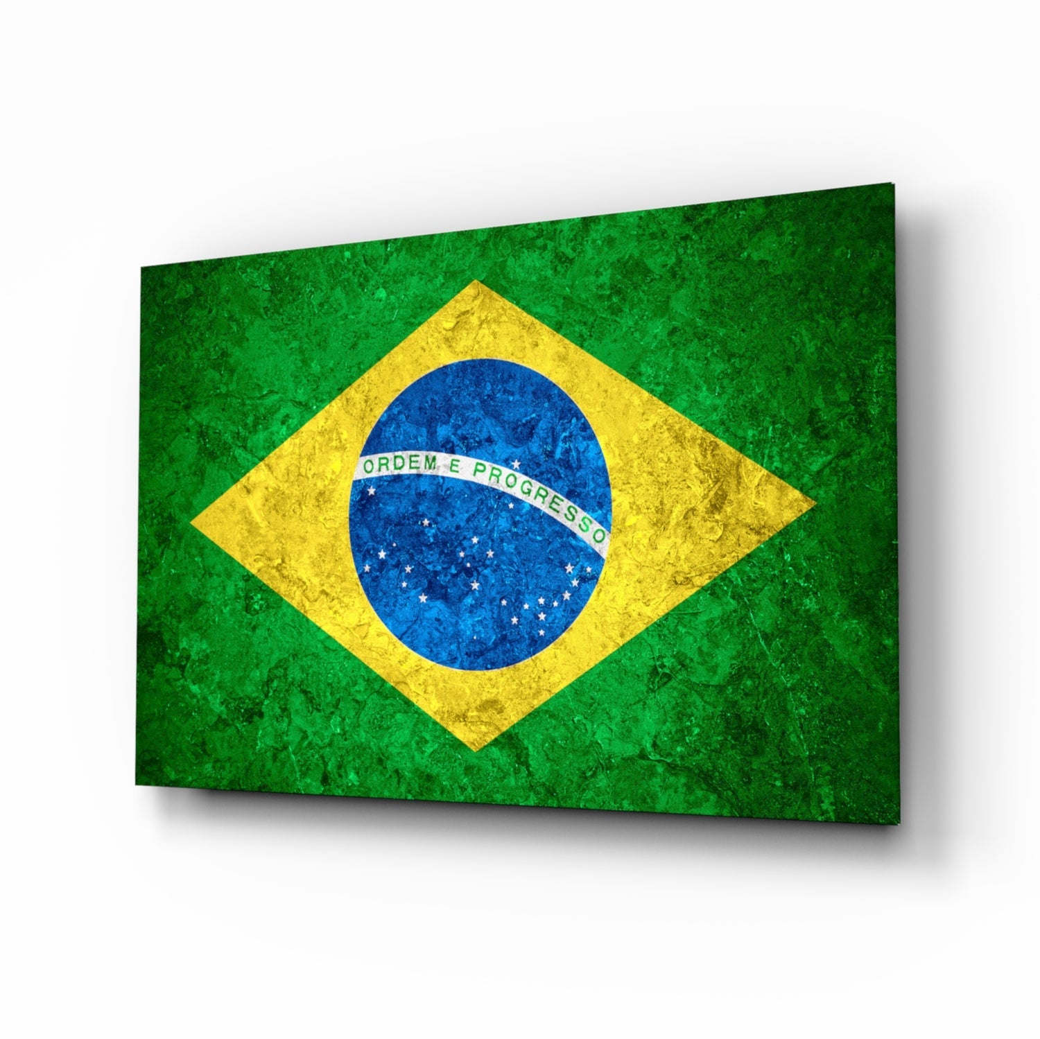 Marble Stone Texture Brazil Diamond Flag Glass Wall Art