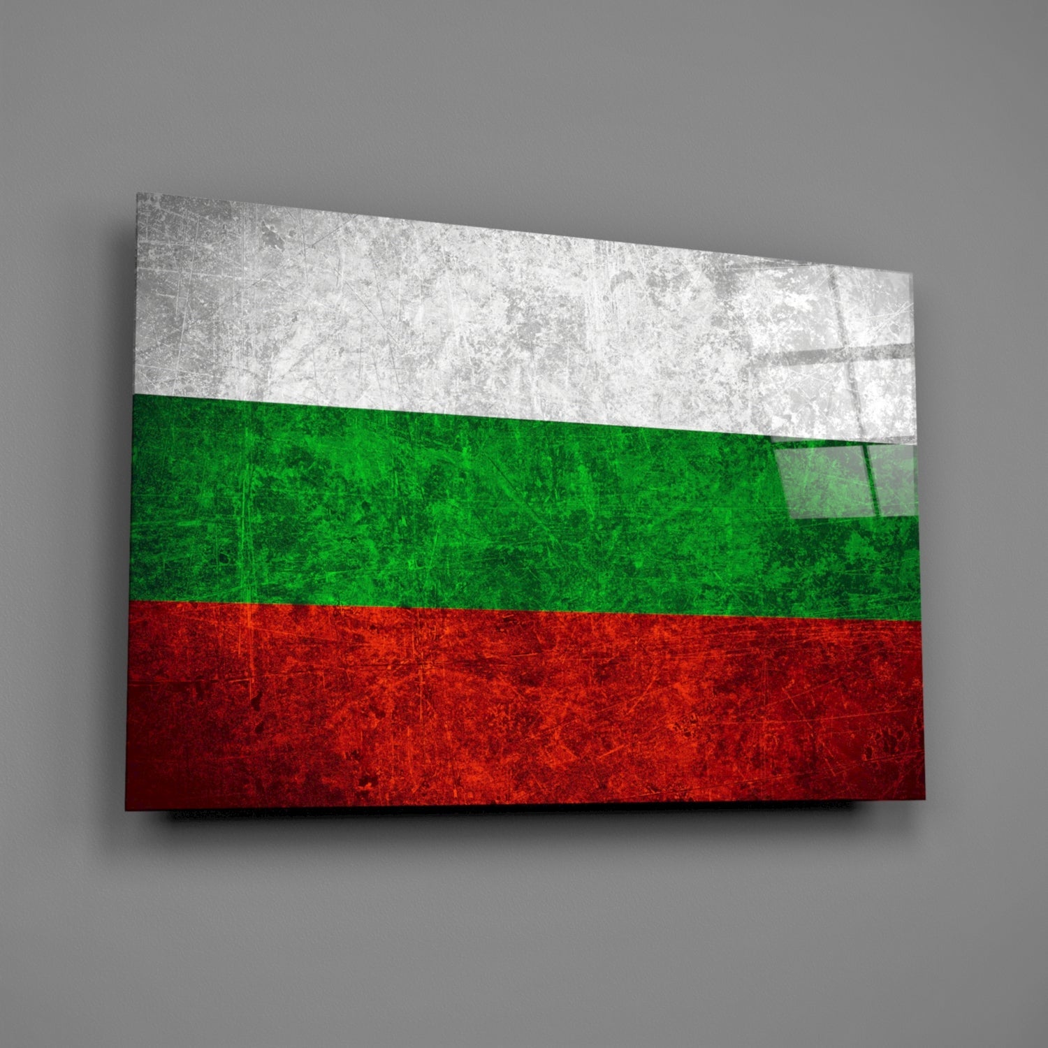 Flag of Bulgaria Glass Wall Art