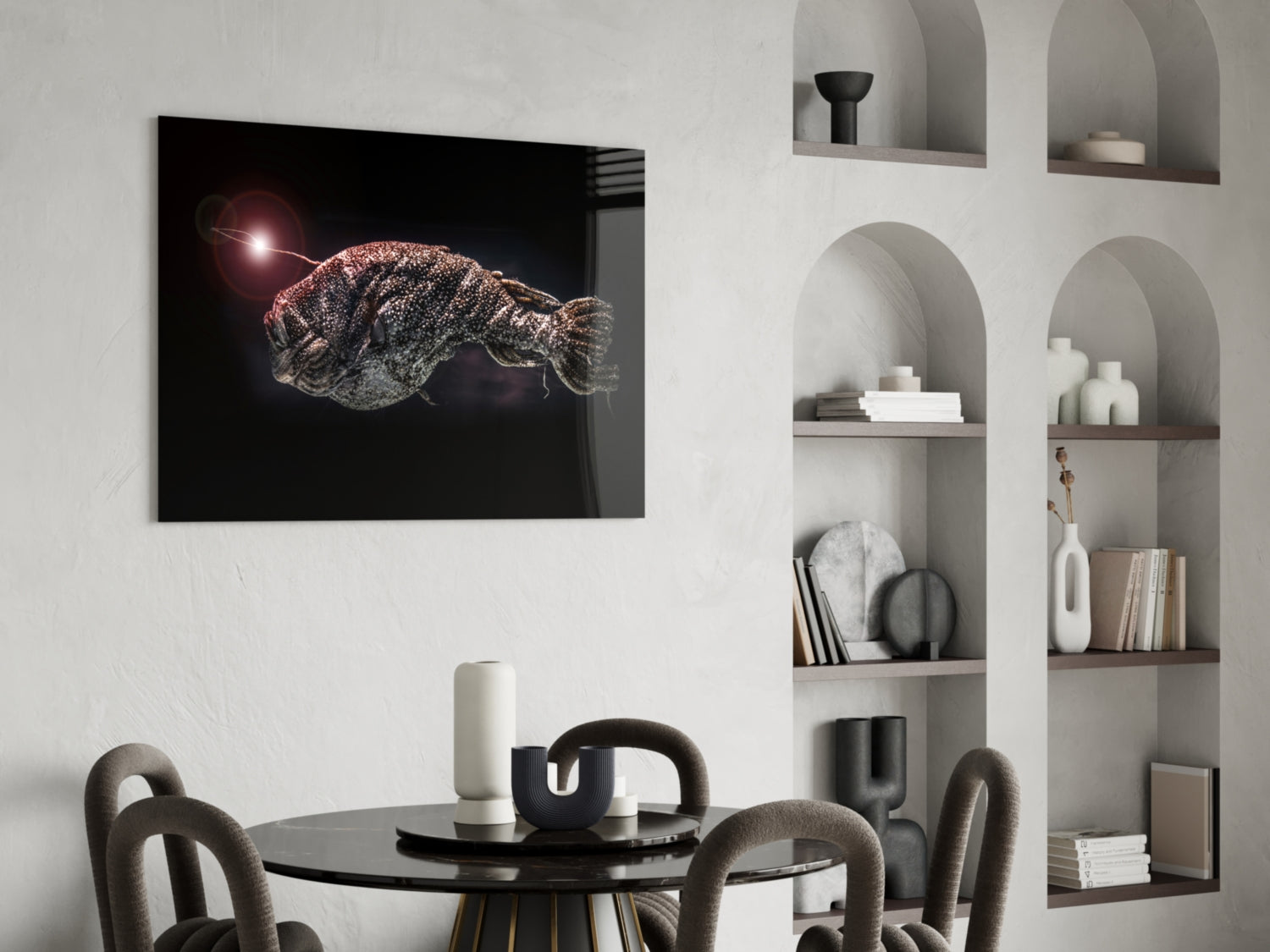 Deepsea Fish Glass Wall Art