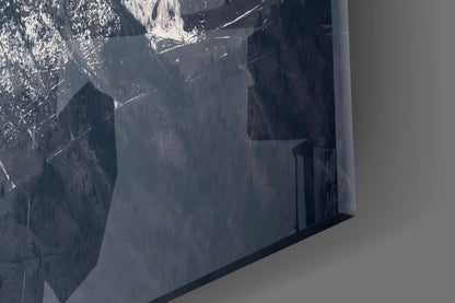 Snowy Mountains Glass Wall Art