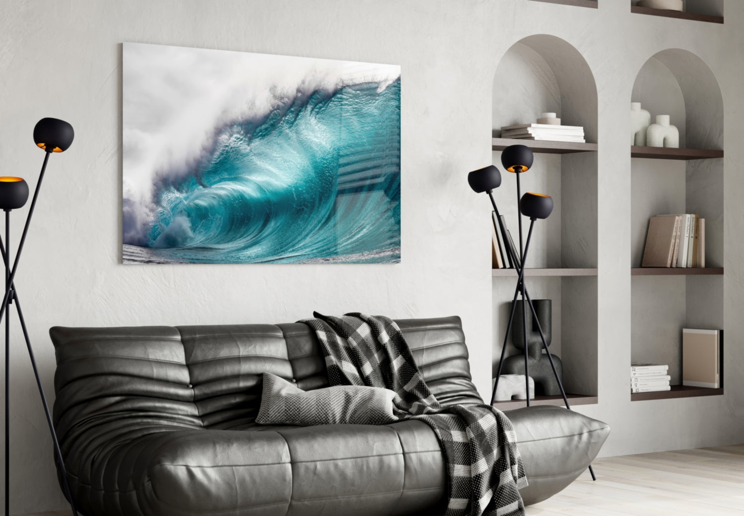 Wave Glass Wall Art