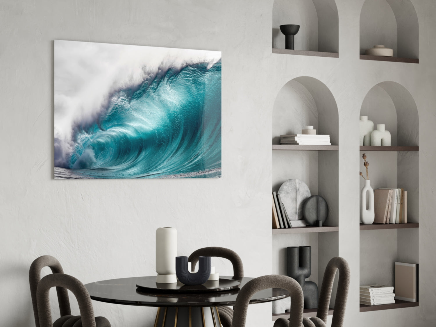 Wave Glass Wall Art