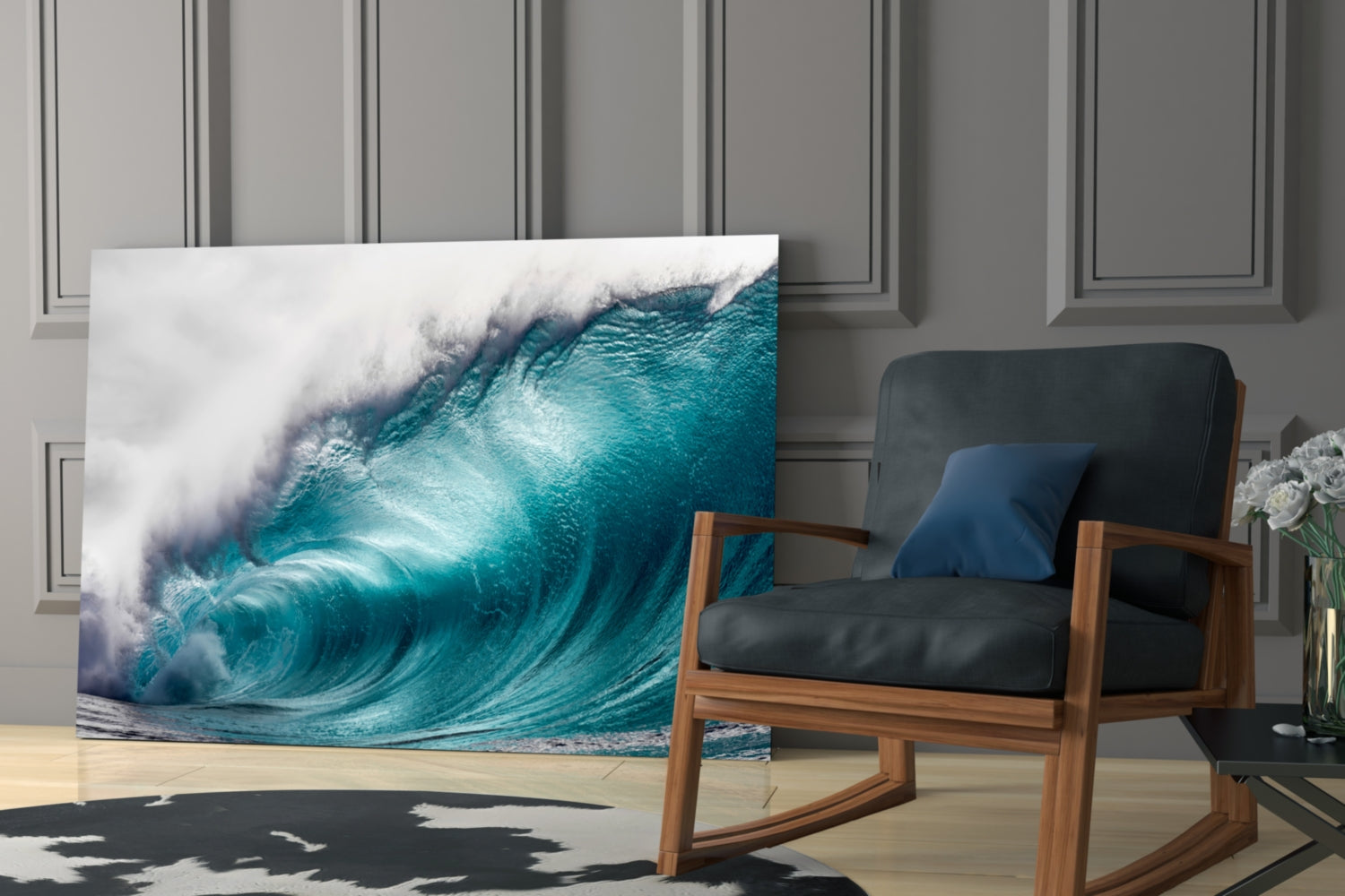 Wave Glass Wall Art