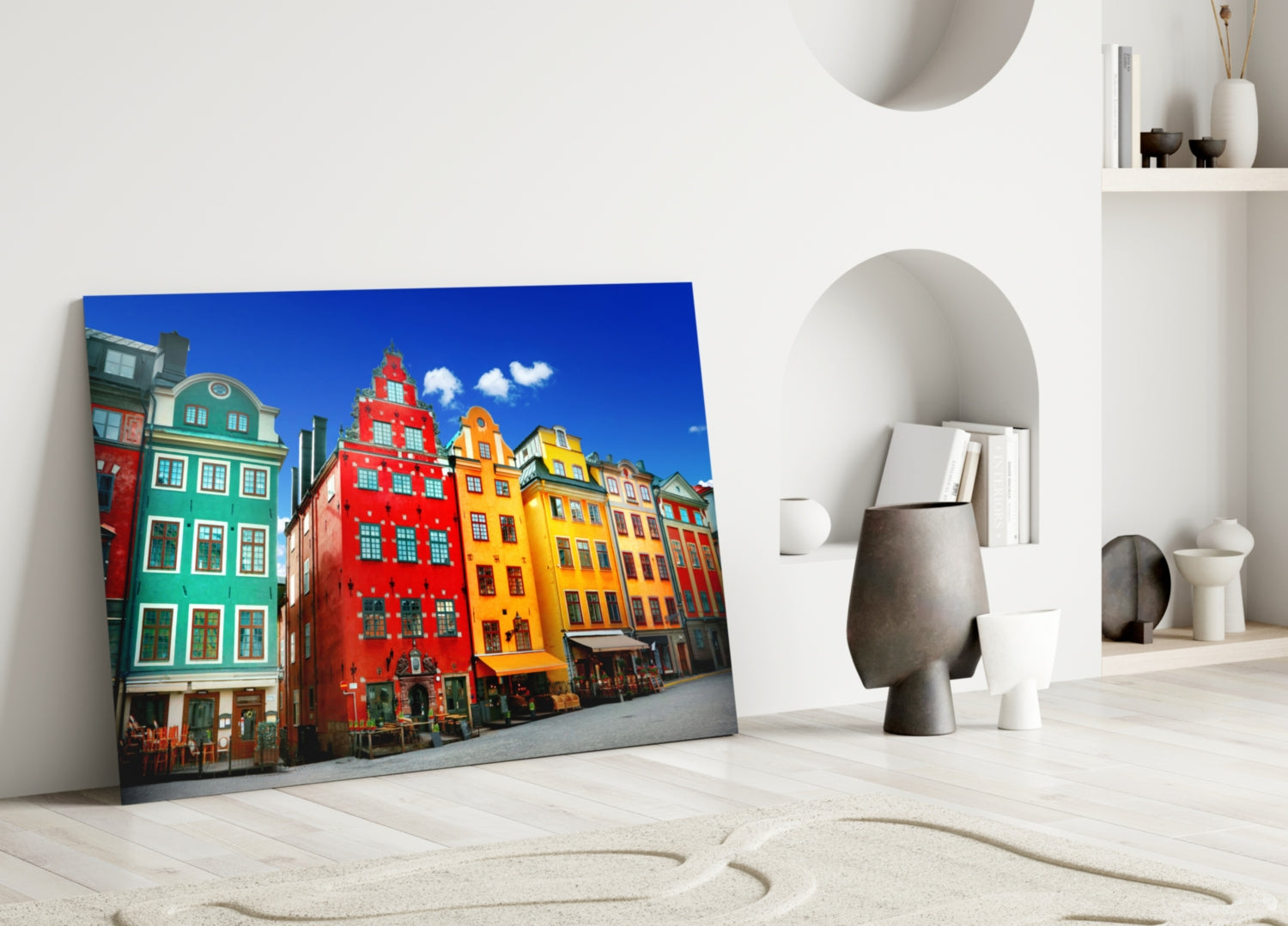 Stockholm House View Glass Wall Art