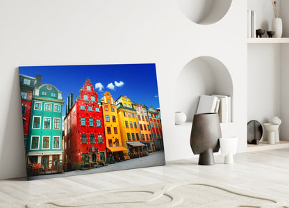 Stockholm House View Glass Wall Art