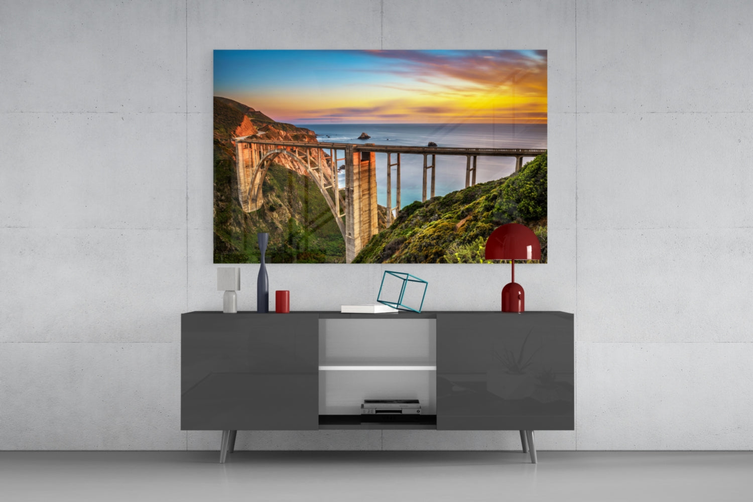 Bixby Creek Bridge Glass Wall Art