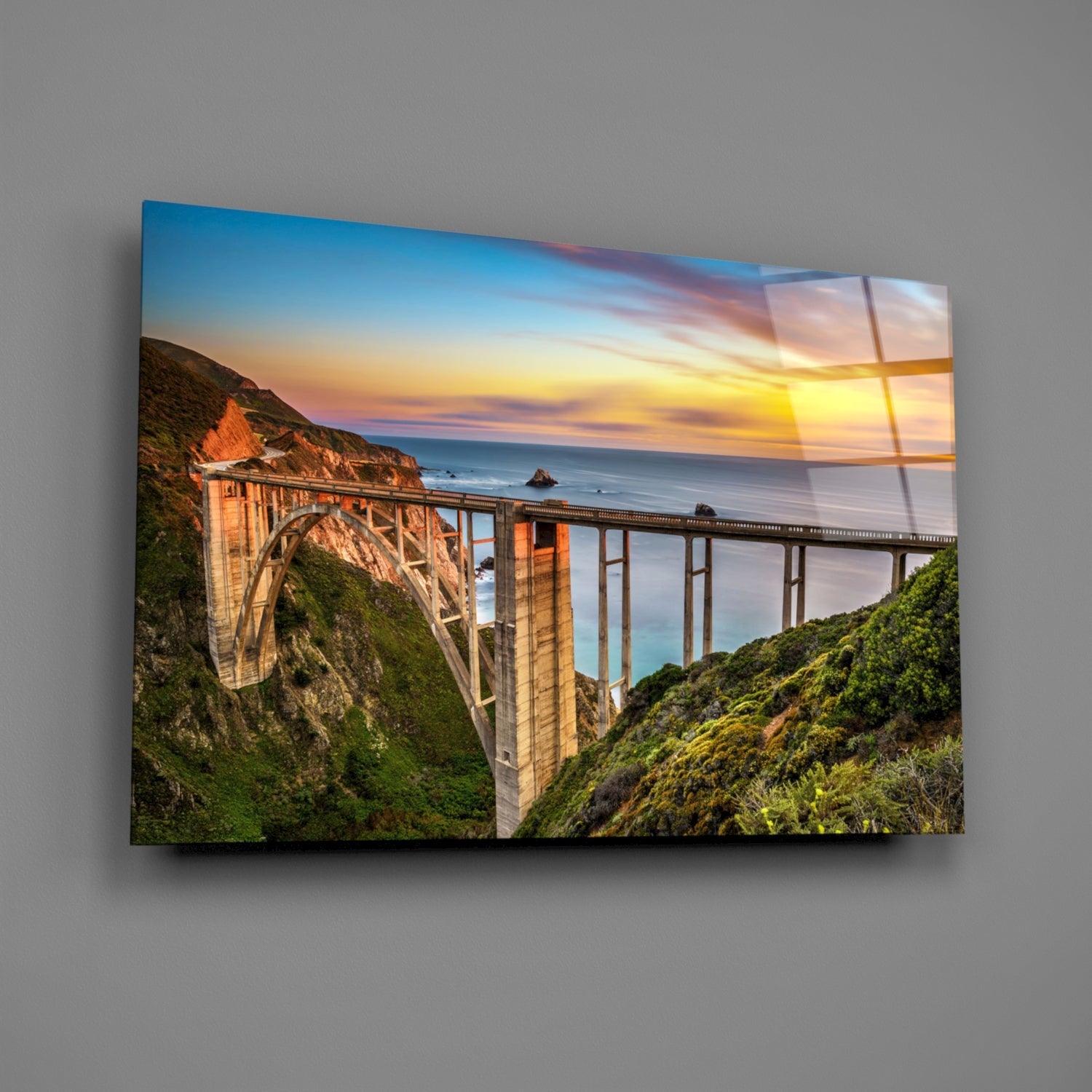 Bixby Creek Bridge Glass Wall Art