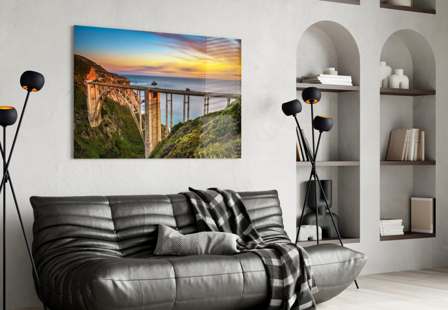 Bixby Creek Bridge Glass Wall Art