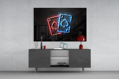 Ace and Sinister Clown Glass Wall Art