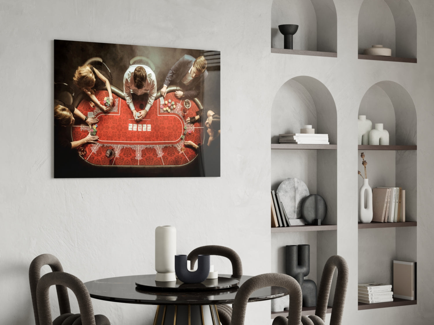 Gambling Glass Wall Art